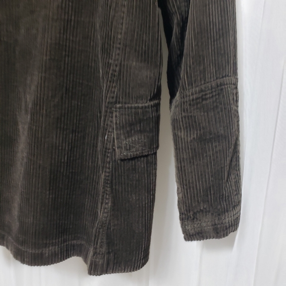 NWT Hennes Collection Olive Green Corduroy Shirt Jacket Sz EU34 - Picture 8 of 16